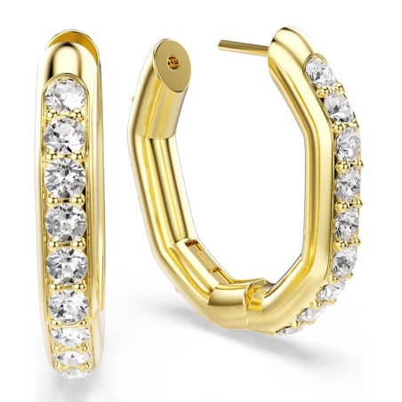 Boucles d'oreilles femme créoles swarovski métal doré et cristaux 5724584 – créoles