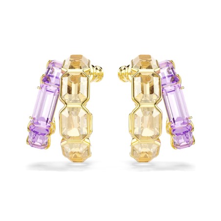 Boucles d'oreilles femme créoles swarovski métal doré et cristaux 5725757 – créoles