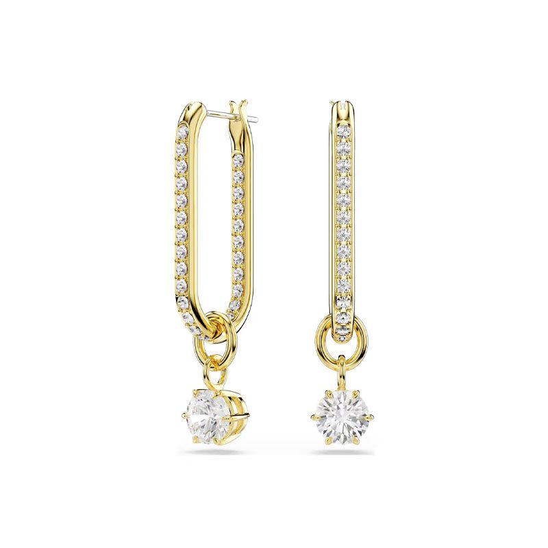 Boucles d'oreilles femme pendantes swarovski constella métal doré et cristaux 5728587 - pendantes - edora