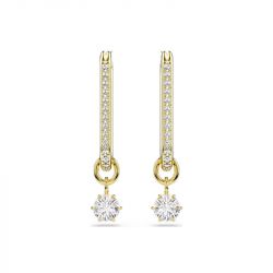 Boucles d'oreilles femme pendantes swarovski constella métal doré et cristaux 5728587 - pendantes - edora - 2
