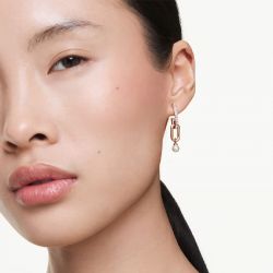 Boucles d'oreilles femme pendantes swarovski constella métal doré rose et cristaux 5728585 - pendantes - edora - 1