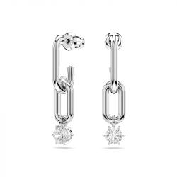 Boucles d'oreilles femme pendantes swarovski constella métal rhodié 5728584 - pendantes - edora - 0
