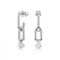 Boucles d'oreilles femme pendantes swarovski constella métal rhodié 5728584 - pendantes - edora - 2