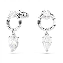 Boucles d'oreilles femme pendantes swarovski mesmera métal rhodié et cristaux 5723177 - pendantes - edora - 0