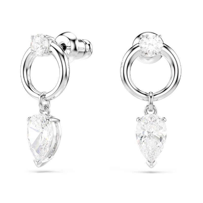 Boucles d'oreilles femme pendantes swarovski mesmera métal rhodié et cristaux 5723177 - pendantes - edora