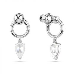 Boucles d'oreilles femme pendantes swarovski mesmera métal rhodié et cristaux 5723177 - pendantes - edora - 3