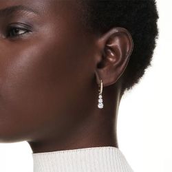 Boucles d'oreilles femme pendantes swarovski métal doré et cristaux 5723300 - pendantes - edora - 1