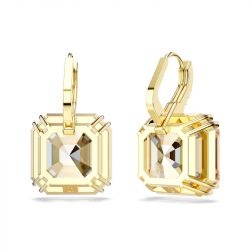 Boucles d'oreilles femme pendantes swarovski métal doré et cristaux 5725744 - pendantes - edora - 3