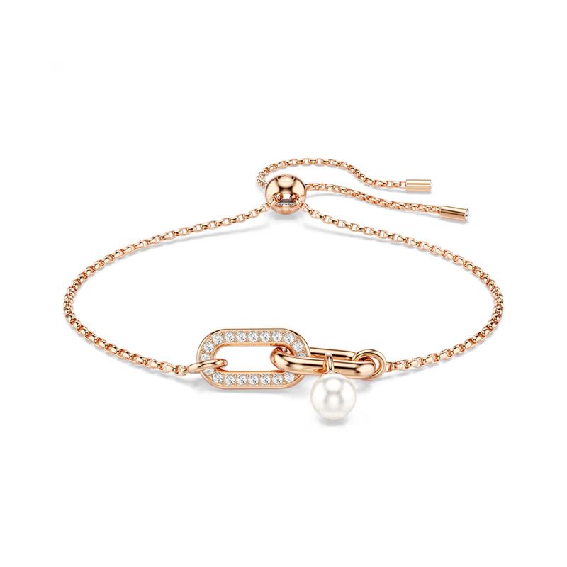 Bracelet femme swarovski constella métal doré rose et cristaux 5728588 - bracelets-fantaisie - edora