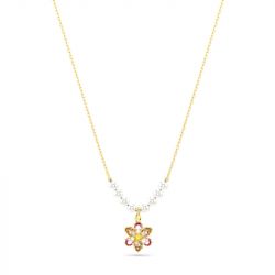Collier femme swarovski idyllia métal doré et cristaux 5723140 - colliers-fantaisie - edora - 0