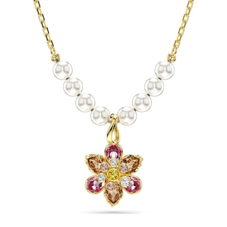 Collier femme swarovski idyllia métal doré et cristaux 5723140 – colliers fantaisie