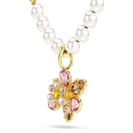 Collier femme swarovski idyllia métal doré et cristaux 5723140 – colliers fantaisie