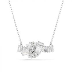 Collier femme swarovski matrix métal rhodié et cristaux 5728553 - colliers-fantaisie - edora - 2