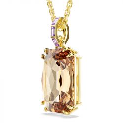 Collier femme swarovski millenia métal doré et cristaux 5725752 - colliers-fantaisie - edora - 4