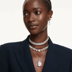 Collier femme swarovski millenia métal rhodié et cristaux 5725768 - colliers-fantaisie - edora - 1