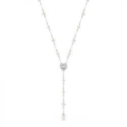 Collier femme y swarovski ariana grande métal rhodié et cristaux 5720855 - colliers-fantaisie - edora - 0