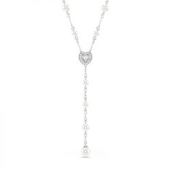 Collier femme y swarovski ariana grande métal rhodié et cristaux 5720855 - colliers-fantaisie - edora - 2