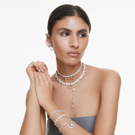 Collier femme y swarovski ariana grande métal rhodié et cristaux 5720855 – colliers fantaisie