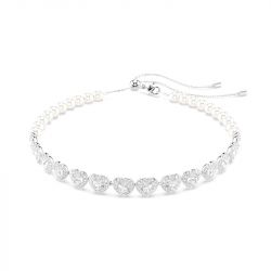 Collier femme ras-de-cou swarovski ariana grande métal rhodié et cristaux 5720861 - colliers-fantaisie - edora - 0