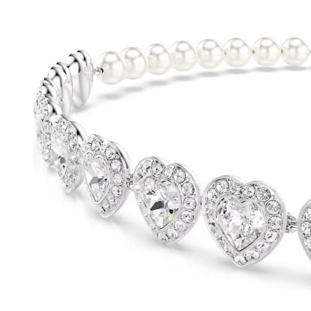 Collier femme ras-de-cou swarovski ariana grande métal rhodié et cristaux 5720861 – colliers fantaisie