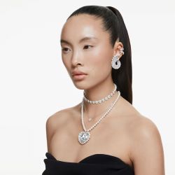 Collier femme ras-de-cou swarovski ariana grande métal rhodié et cristaux 5720861 - colliers-fantaisie - edora - 5