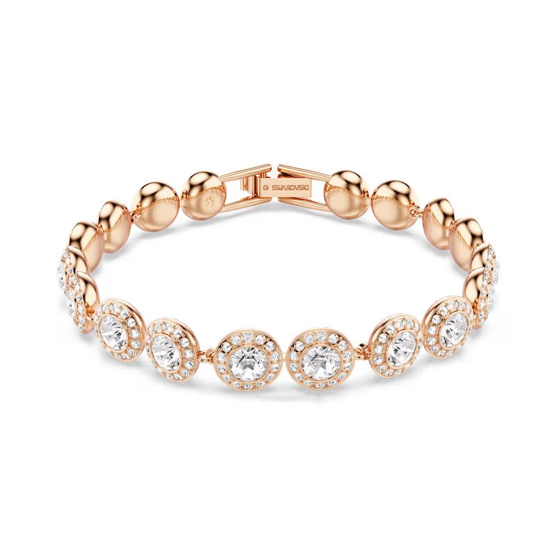 Bracelet femme swarovski una angelic métal doré rose et cristaux 5240513 - bracelets-fantaisie - edora