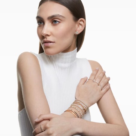 Bracelet femme swarovski una angelic métal doré rose et cristaux 5240513 – bracelets fantaisie