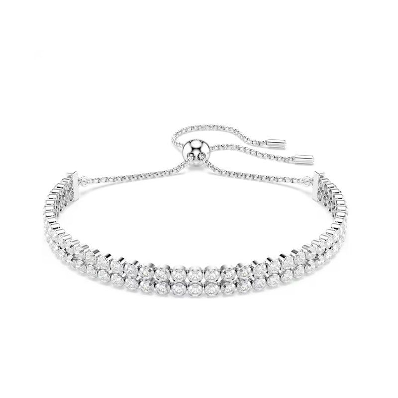 Bracelet femme swarovski matrix métal rhodié et cristaux 5678252 - bracelets-fantaisie - edora