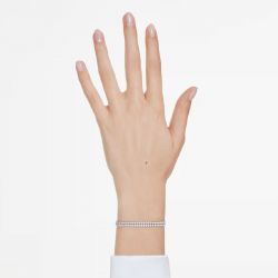 Bracelet femme swarovski matrix métal rhodié et cristaux 5678252 - bracelets-fantaisie - edora - 1