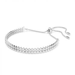 Bracelet femme swarovski matrix métal rhodié et cristaux 5678252 - bracelets-fantaisie - edora - 2