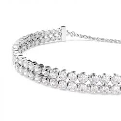Bracelet femme swarovski matrix métal rhodié et cristaux 5678252 - bracelets-fantaisie - edora - 4