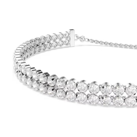 Bracelet femme swarovski matrix métal rhodié et cristaux 5678252 – bracelets fantaisie
