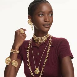 Bracelet femme swarovski gema métal doré et cristaux 5718072 - bracelets-fantaisie - edora - 4