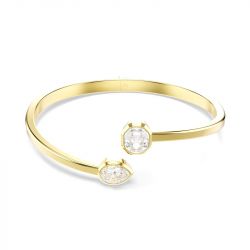 Bracelet femme jonc swarovski imber métal doré et cristaux 5714314 - bracelets-fantaisie - edora - 0