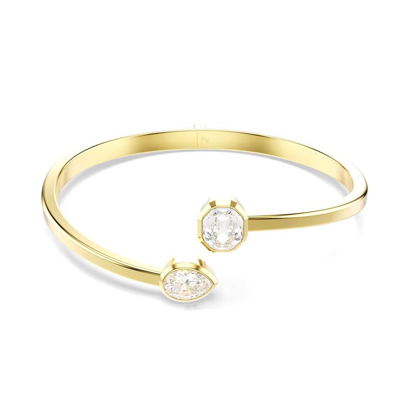 Bracelet femme jonc swarovski imber métal doré et cristaux 5714314 - bracelets-fantaisie - edora