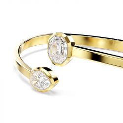 Bracelet femme jonc swarovski imber métal doré et cristaux 5714314 - bracelets-fantaisie - edora - 3