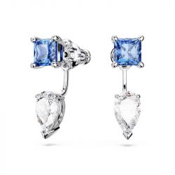 Boucles d'oreilles femme transformables swarovski mesmera métal rhodié et cristaux 5665767 - import - edora - 0