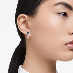 Boucles d'oreilles femme transformables swarovski mesmera métal rhodié et cristaux 5665767 - import - edora - 1