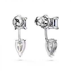 Boucles d'oreilles femme transformables swarovski mesmera métal rhodié et cristaux 5665767 - import - edora - 3