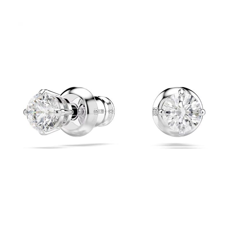 Boucles d'oreilles femme puces swarovski stilla attract métal rhodié et cristaux 5408436 - puces - edora