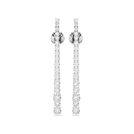Boucles d'oreilles femme pendantes swarovski matrix métal rhodié et cristaux 5709257 – pendantes