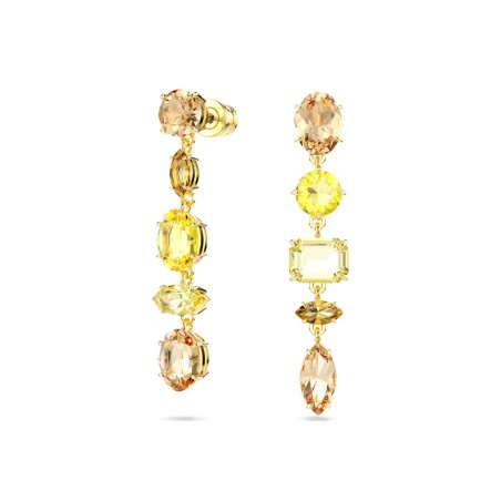 Boucles d'oreilles femme pendantes swarovski gema métal doré et cristaux 5718073 – pendantes