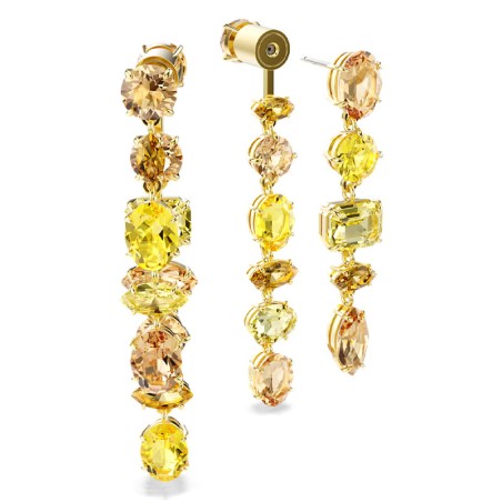 Boucles d'oreilles femme pendantes swarovski gema métal doré et cristaux 5718073 – pendantes