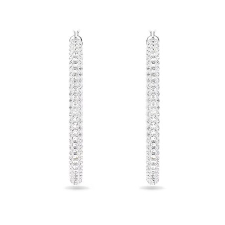Boucles d'oreilles femme créoles swarovski dextera métal rhodié et cristaux 5389432 – créoles