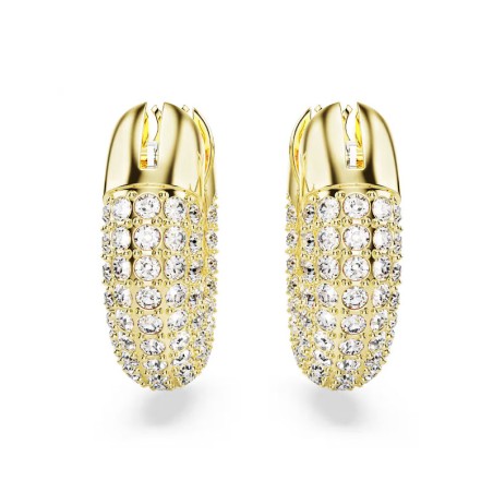 Boucles d'oreilles femme créoles swarovski dextera métal doré et cristaux 5636530 – créoles