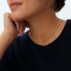 Collier femme ras du cou agatha smarty acier doré 02670200-879-tu - colliers-acier - edora - 1