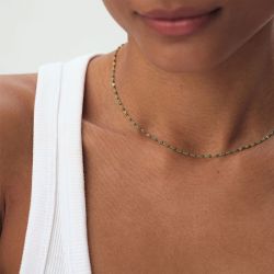 Collier femme ras du cou agatha smarty acier doré 02670200-658-tu - colliers-acier - edora - 1