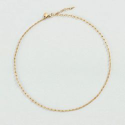 Collier femme ras du cou agatha smarty acier doré 02670200-145-tu - colliers-acier - edora - 0