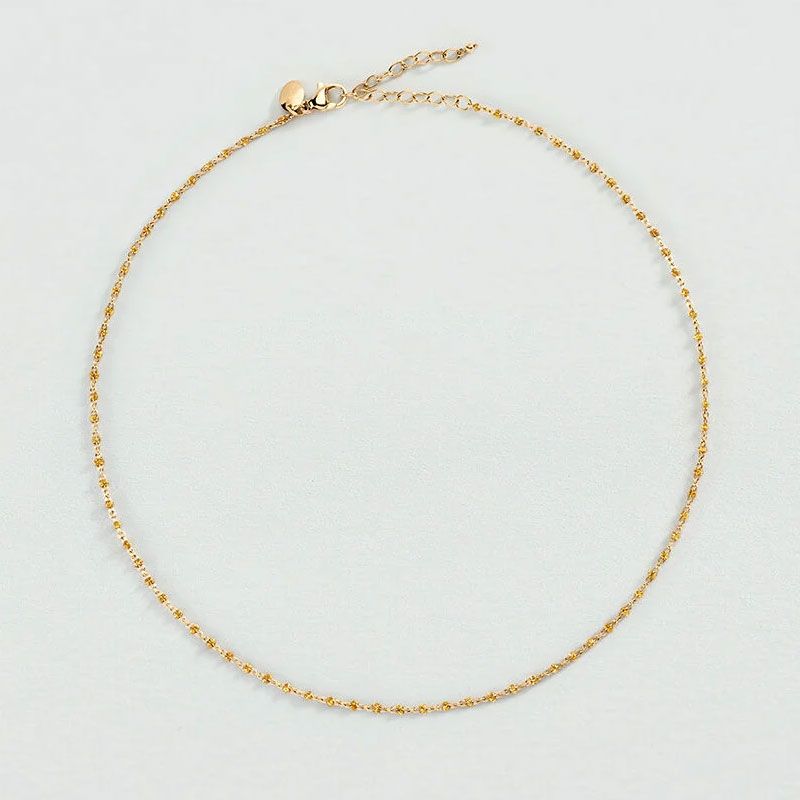 Collier femme ras du cou agatha smarty acier doré 02670200-145-tu - colliers-acier - edora