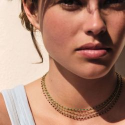 Collier femme ras du cou agatha smarty acier doré 02670200-145-tu - colliers-acier - edora - 3